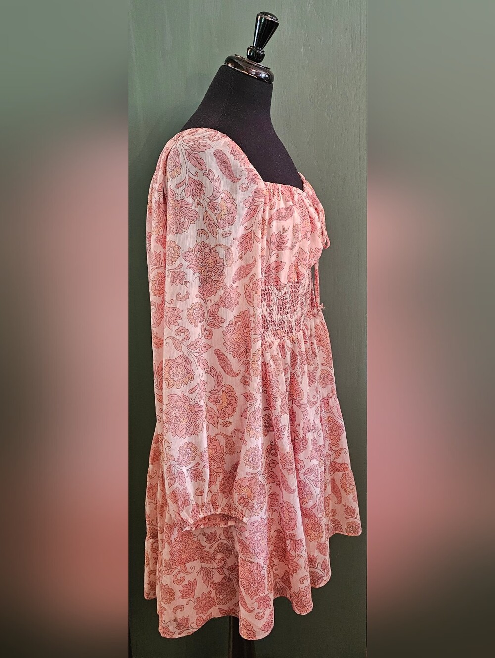 Joe Fresh Roxy Earle Floral Smocked Mini Dress - Picture 3 of 7